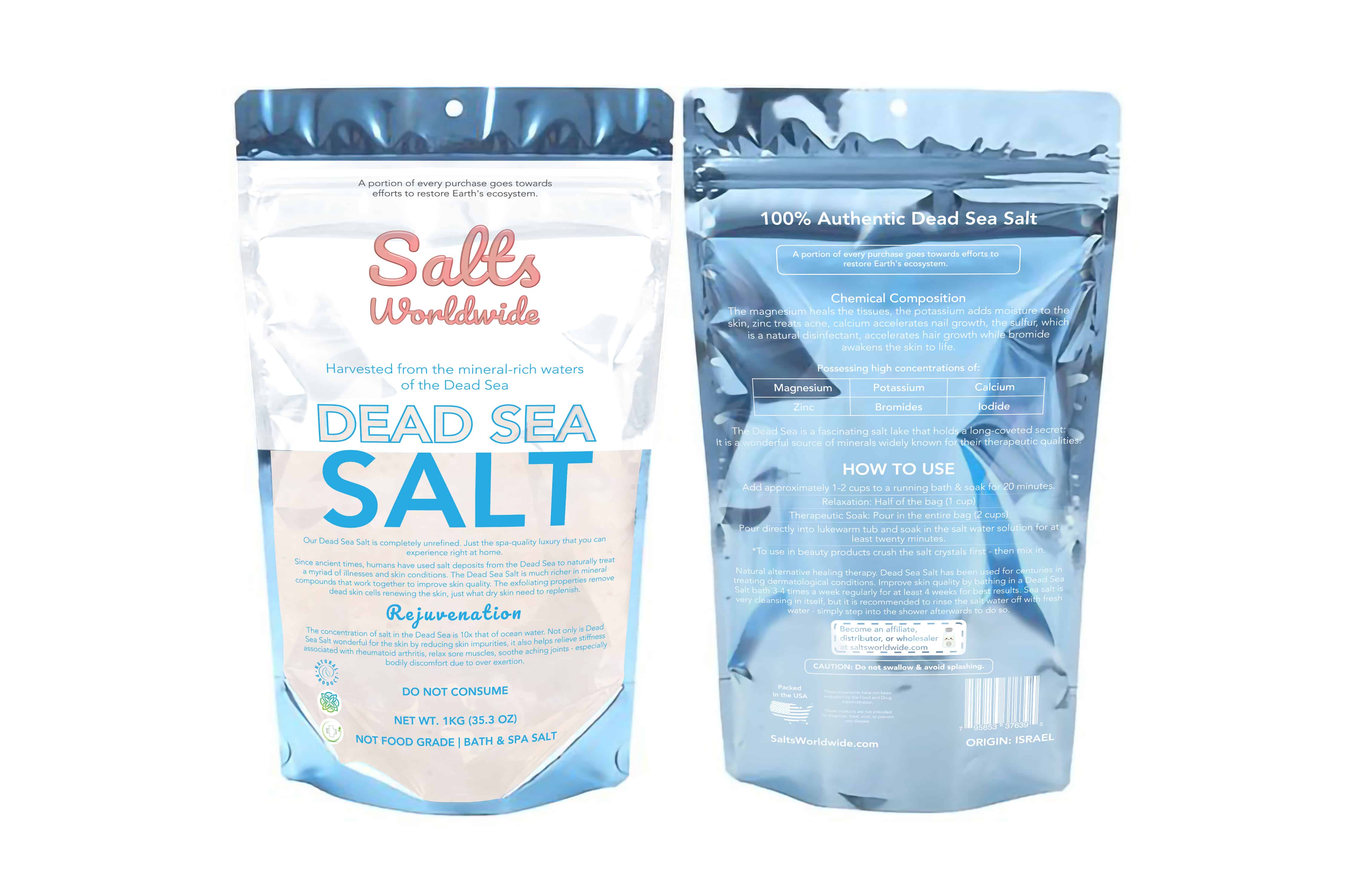 Buy Dead Sea Salt Imported from Israel - Salts Worldwide