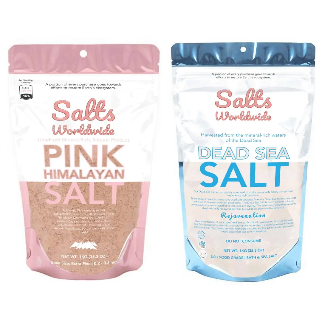 Pink Himalayan Salt and Dead Sea Salt