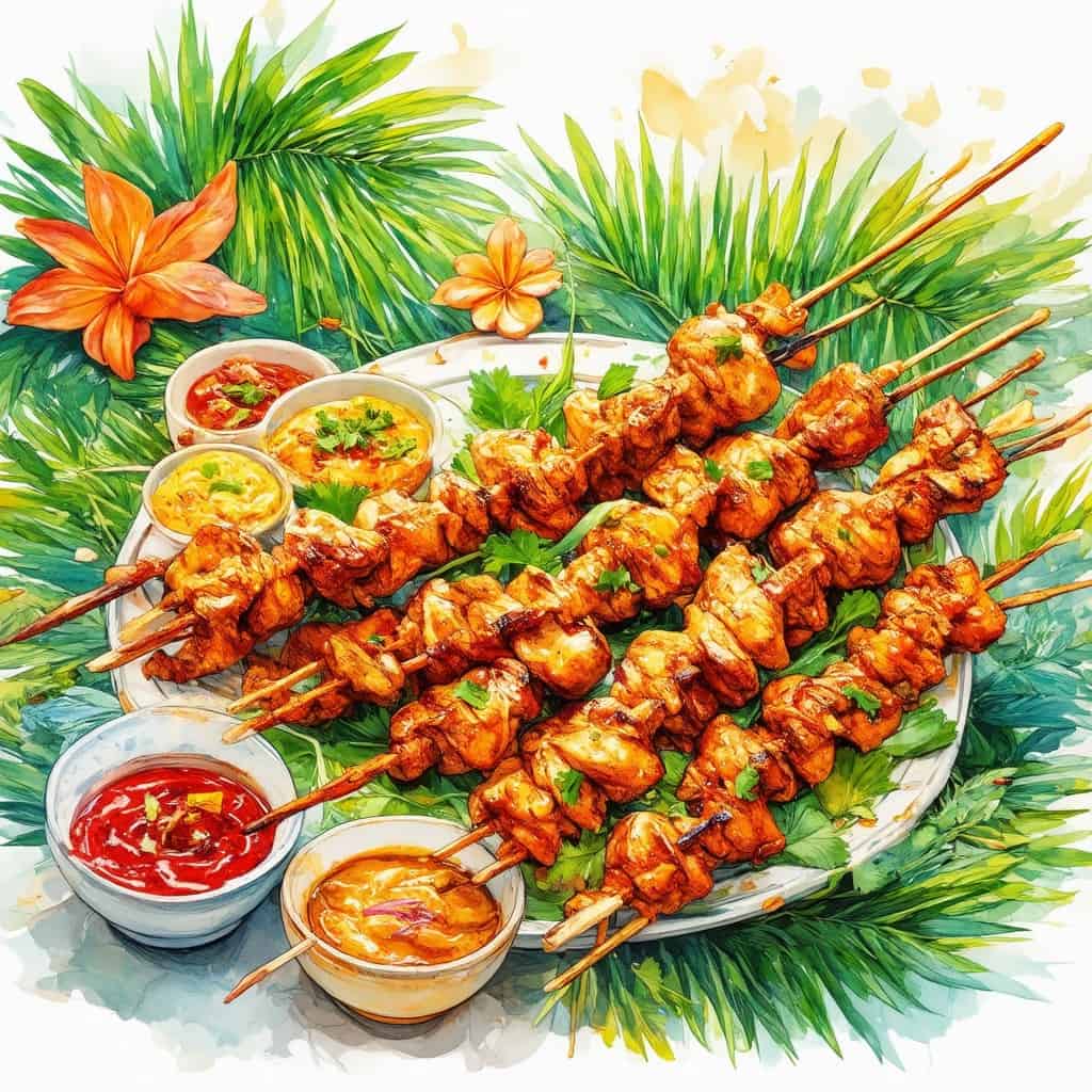 Exploring Satay Chicken: Ingredients, Ethnic Roots, and Delicious Pairings for the Perfect Skewers and Sauces 1